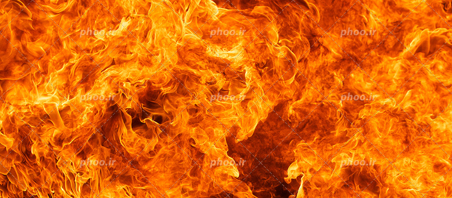 عکس با کیفیت آتش با شعله های خطرناک از نمای نزدیک