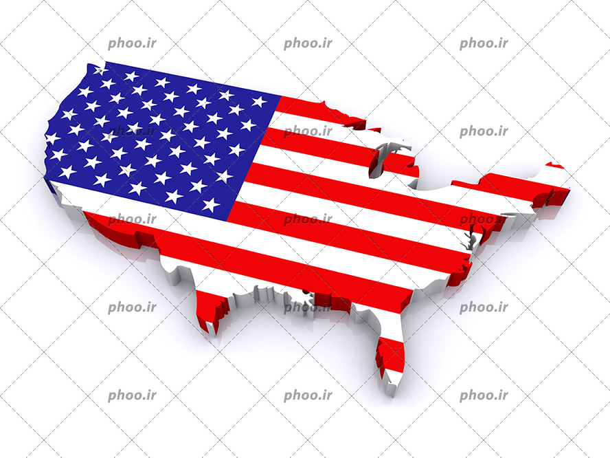 عکس با کیفیت قسمتی از کره زمین با طرح پرچم آمریکا