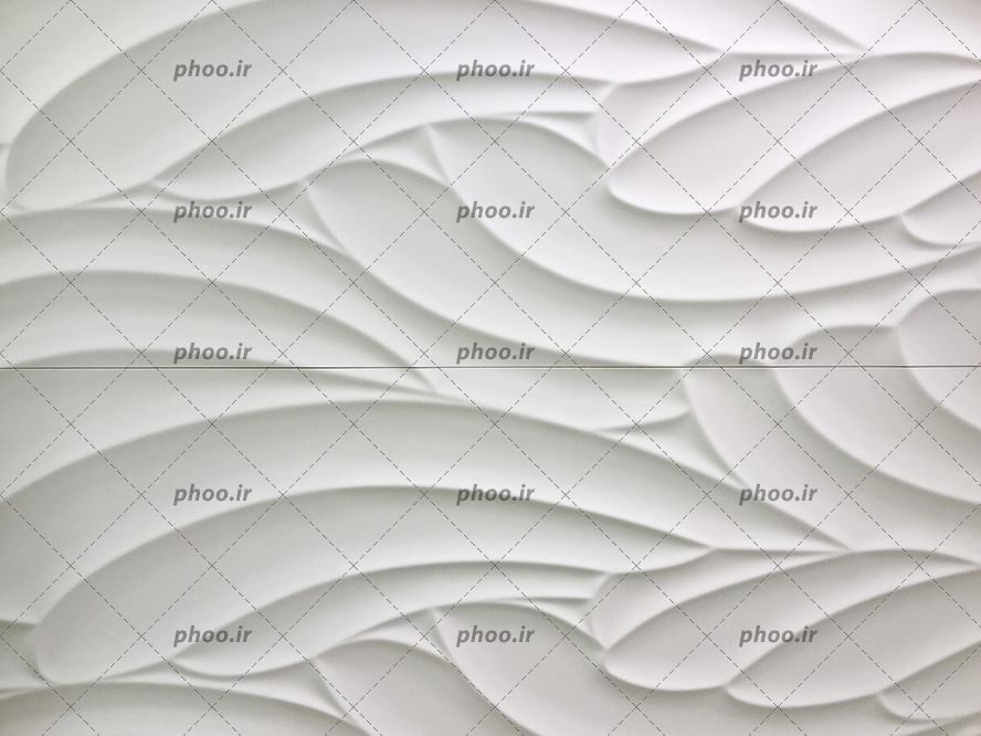عکس با کیفیت کاغذ دیواری سفید ساده سه بعدی با طرح گلبرگ های سفید با قابلیت تکرار