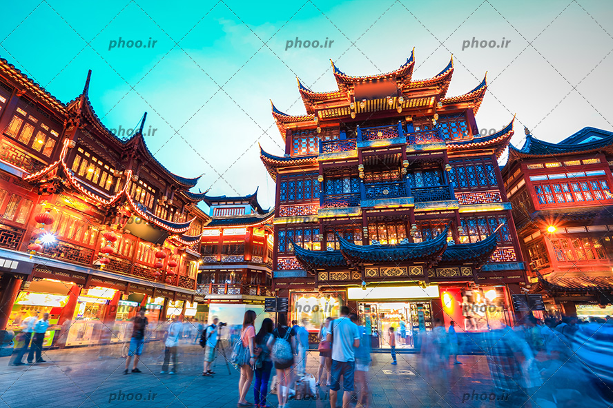 عکس سازه ها و بنا های زیبا قدیمی چینی نورانی