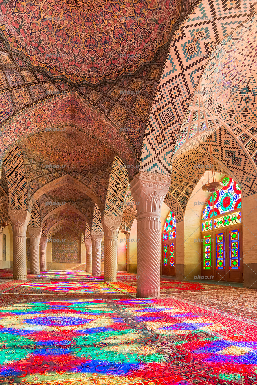عکس با کیفیت مسجد نصیرالملک شیراز بسیار زیبا
