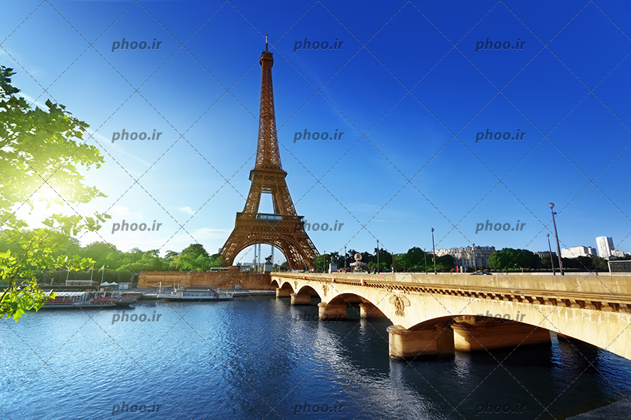 عکس برج ایفل پاریس فرانسه و پل و رود