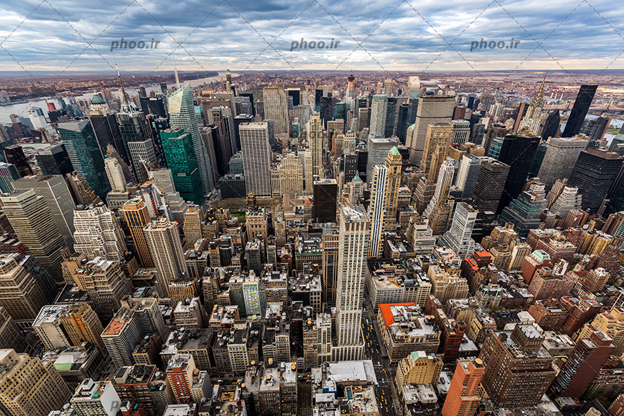 عکس شهر زیبا نیویورک با ساختمان ها و برج های بلند